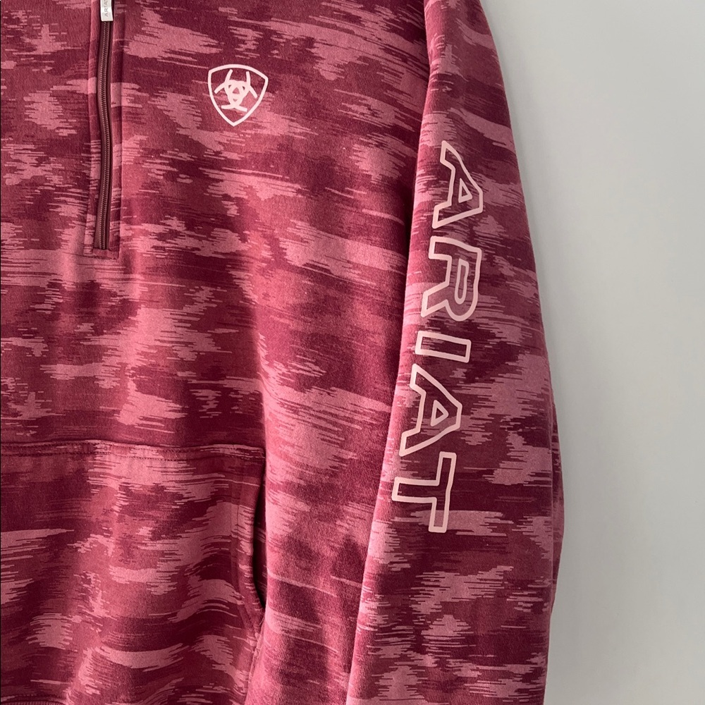 Women’s Ariat Aztec Pink Quarter Zip - Picture 3 of 4